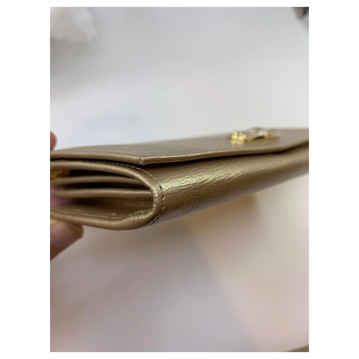 Longchamp Portefeuille Roseau Doré 6 Longchamp Portefeuille Roseau Doré – Image 4