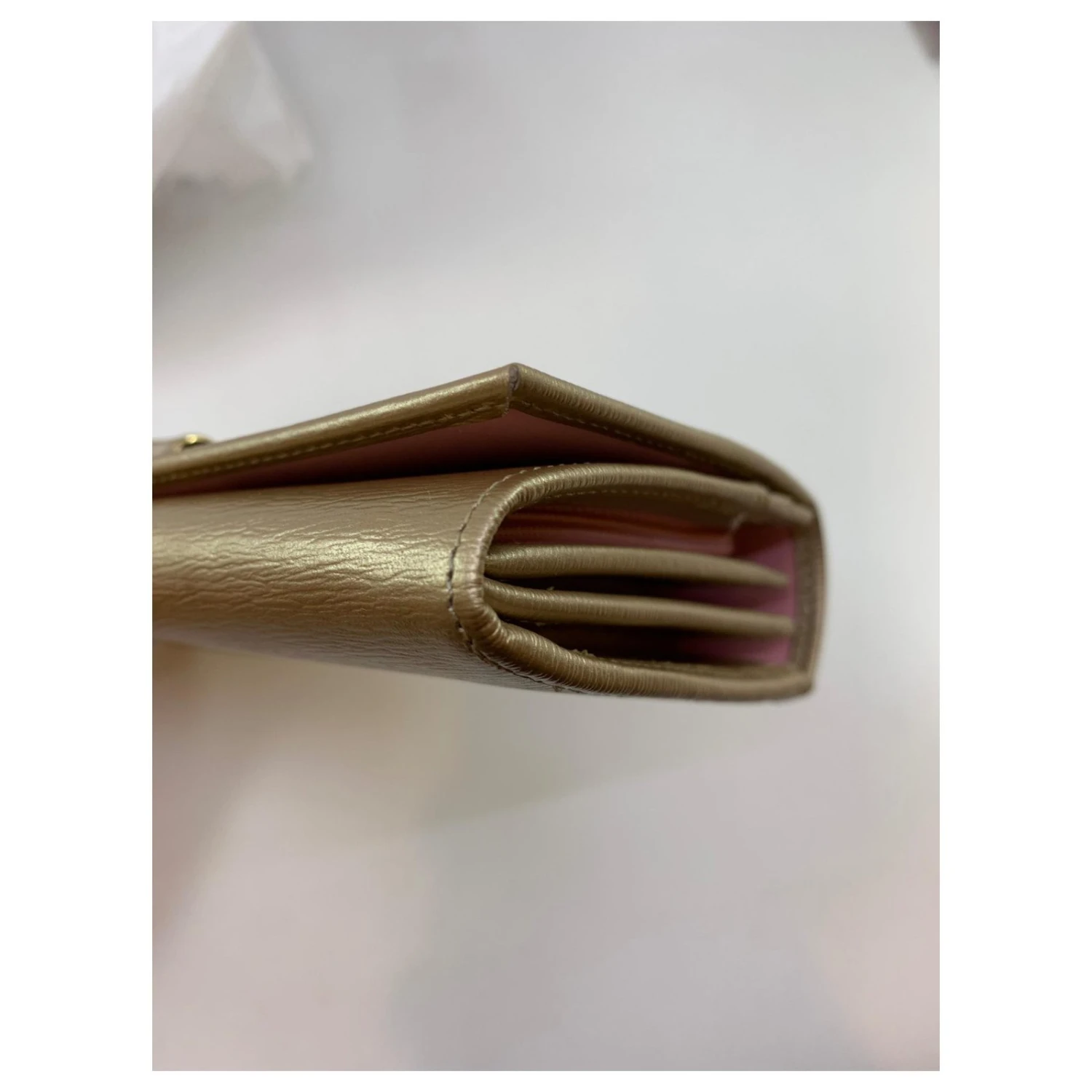 Longchamp Portefeuille Roseau Doré 7 Longchamp Portefeuille Roseau Doré – Image 5