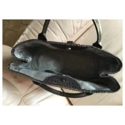 Roseau Longchamp SAC GRIS EN. UKR DE VEAU FRAPPÉ CROCO Gris Anthracite -Style Mix Soldes 163752 7