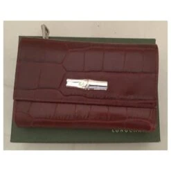 Roseau Longchamp COMPAGNON EN CUIR DE VEAU FRAPPÉ CROCO HORTENSIA Prune -Style Mix Soldes 253166 4