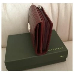 Roseau Longchamp COMPAGNON EN CUIR DE VEAU FRAPPÉ CROCO HORTENSIA Prune -Style Mix Soldes 253166 5