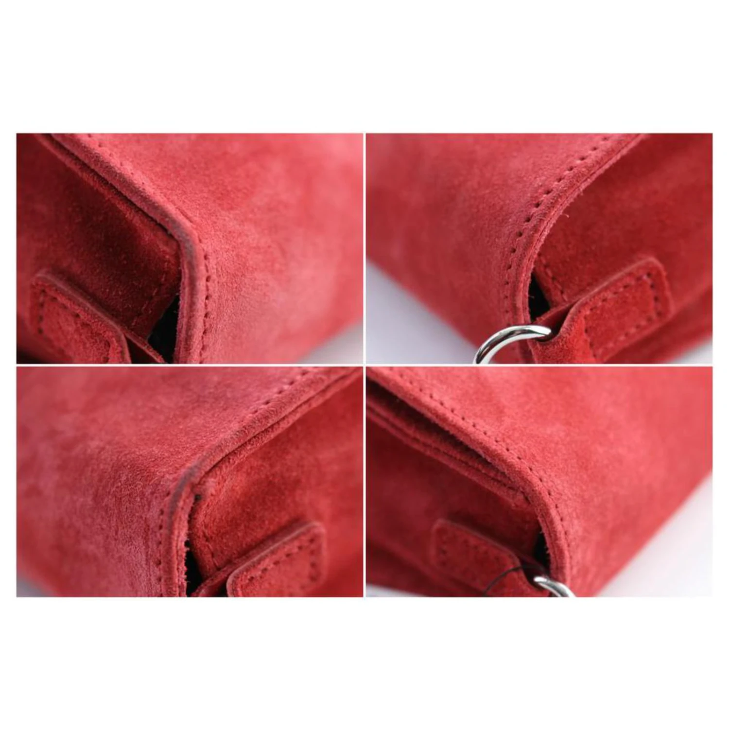 Longchamp Sac à Rabat En Chaîne En Daim Rouge Paris Rocks Folk 4 Longchamp Sac à Rabat En Chaîne En Daim Rouge Paris Rocks Folk – Image 2