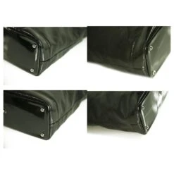 Longchamp Noir Brillant Cuir Poche Avant Zipper Top Hobo Sac À Bandoulière Sac À Main -Style Mix Soldes 344137 4