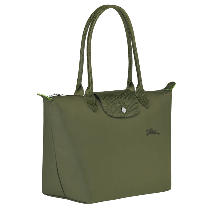 Sac Porté épaule Longchamp (M) Le Pliage Green 4 Sac Porté épaule Longchamp (M) Le Pliage Green – Image 3