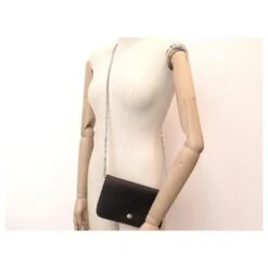 NEUF PORTEFEUILLE LONGCHAMP CHAINETTE LE PLIAGE NEO L4559HPH001 EN CUIR WOC Noir -Style Mix Soldes 392365 7