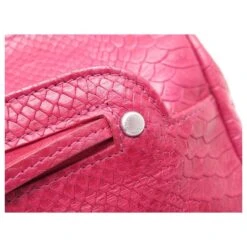 SAC A MAIN LONGCHAMP GATSBY 2826211318 CUIR FACON PYTHON FUSHIA BANDOULIERE Fuschia -Style Mix Soldes 426621 10