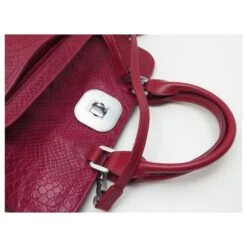 SAC A MAIN LONGCHAMP GATSBY 2826211318 CUIR FACON PYTHON FUSHIA BANDOULIERE Fuschia -Style Mix Soldes 426621 5