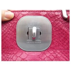 SAC A MAIN LONGCHAMP GATSBY 2826211318 CUIR FACON PYTHON FUSHIA BANDOULIERE Fuschia -Style Mix Soldes 426621 7