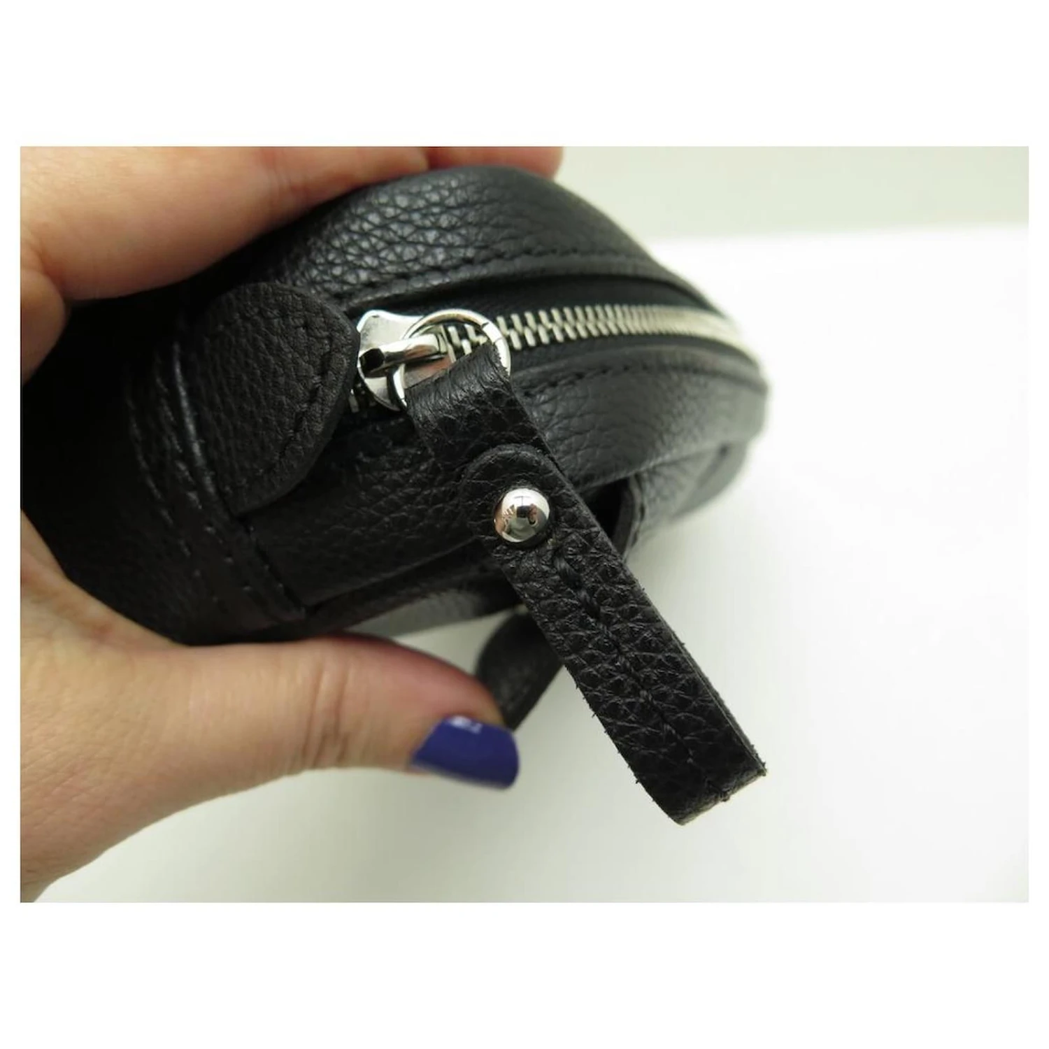 NEUF LOT TROUSSE + PORTE MONNAIE LONGCHAMP LE FOULONNE CUIR GRAINE NOIR 8 NEUF LOT TROUSSE + PORTE MONNAIE LONGCHAMP LE FOULONNE CUIR GRAINE NOIR – Image 6