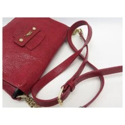 NEUF SAC A MAIN LONGCHAMP BANDOULIERE CUIR GRAINE GALUCHAT ROUGE HAND BAG -Style Mix Soldes 521212 4