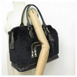 SAC A MAIN LONGCHAMP LEGENDE GM 1746182001 FOURRURE LAPIN ED. LIMITEE BAG Noir -Style Mix Soldes 521214 5