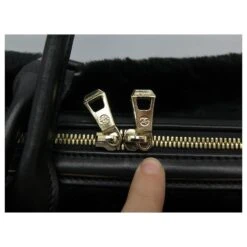 SAC A MAIN LONGCHAMP LEGENDE GM 1746182001 FOURRURE LAPIN ED. LIMITEE BAG Noir -Style Mix Soldes 521214 7