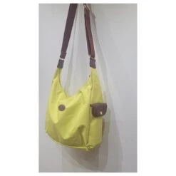 Sac Hobo Croissant Jaune Longchamp -Style Mix Soldes 525152 4