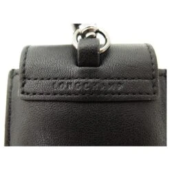 LOT LONGCHAMP PORTE MONNAIE CARTES AVEC CORDON ET ETUI AIRPODS CUIR NOIR -Style Mix Soldes 539406 10