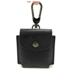 LOT LONGCHAMP PORTE MONNAIE CARTES AVEC CORDON ET ETUI AIRPODS CUIR NOIR -Style Mix Soldes 539406 8