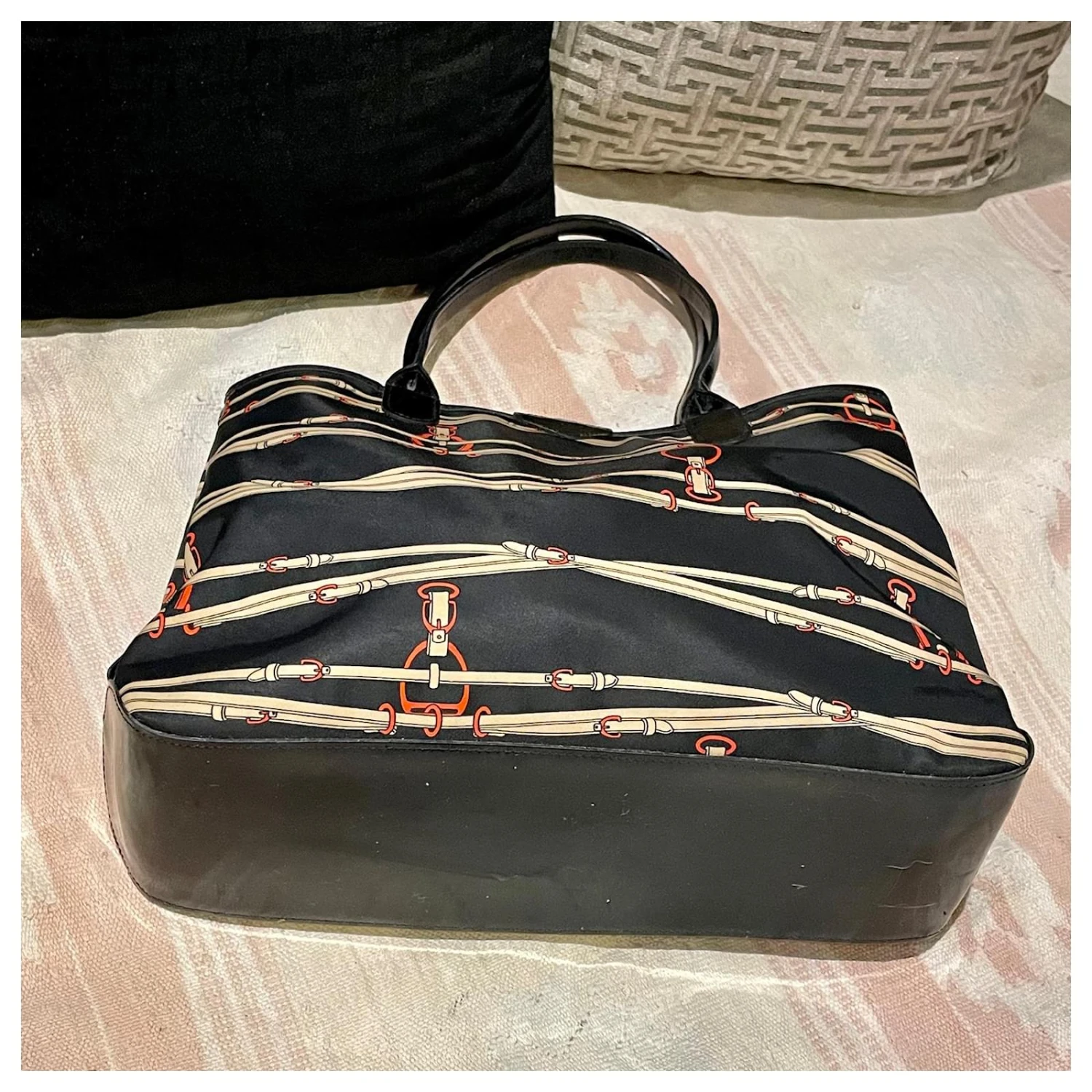 Roseau Authentique Originals Longchamp Rozo Sac Cabas Réversible Épaule Nylon X Ceinture En Cuir Motif Noir Dames 8 Roseau Authentique Originals Longchamp Rozo Sac Cabas Réversible Épaule Nylon X Ceinture En Cuir Motif Noir Dames – Image 6