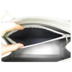 SAC A MAIN LONGCHAMP EN CUIR FACON PYTHON ARGENTE SILVER LEATHER HAND BAG Argenté -Style Mix Soldes 821095 5