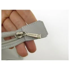 SAC A MAIN LONGCHAMP EN CUIR FACON PYTHON ARGENTE SILVER LEATHER HAND BAG Argenté -Style Mix Soldes 821095 8