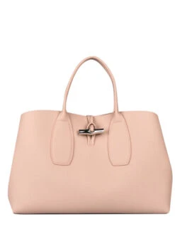 Large Leather Roseau Tote Bag LONGCHAMP