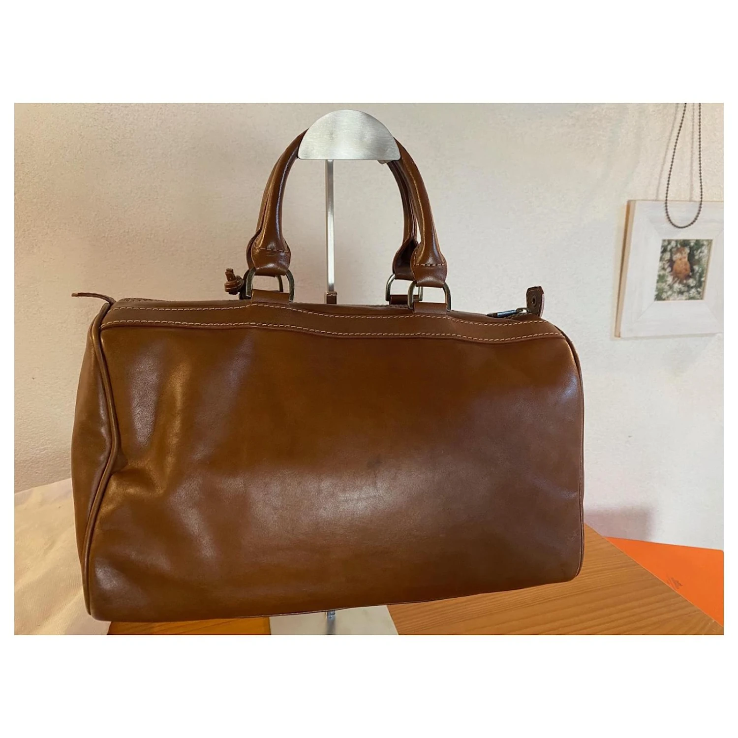 Longchamp Sac Bowling Cognac 6 Longchamp Sac Bowling Cognac – Image 4