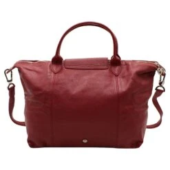 Longchamp Sac Cabas En Cuir Rouge Le Pliage -Style Mix Soldes 846537 3
