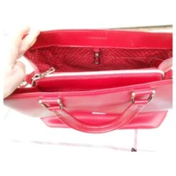 Sac En 100%cuir Rouge De Marque Longchamp -Style Mix Soldes 854566 6