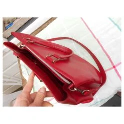 Sac En 100%cuir Rouge De Marque Longchamp -Style Mix Soldes 854566 7
