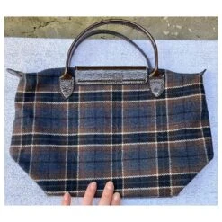 Superbe Sac Pliage Collector Longchamp Glorificus Diversus Bleu Beige Marron Clair -Style Mix Soldes 864473 6