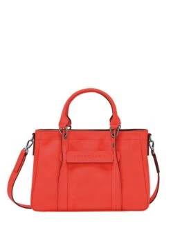 Zipped Leather Satchel Longchamp 3D LONGCHAMP