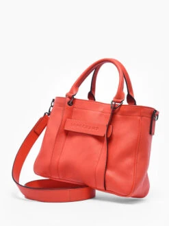 Zipped Leather Satchel Longchamp 3D LONGCHAMP -Style Mix Soldes 972587