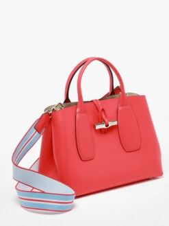 Medium Leather Roseau Box Satchel With Shoulder Strap LONGCHAMP -Style Mix Soldes 999068