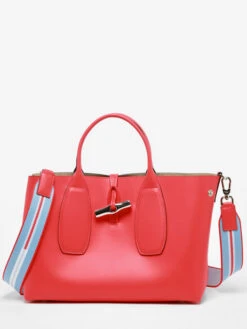 Medium Leather Roseau Box Satchel With Shoulder Strap LONGCHAMP -Style Mix Soldes 999069