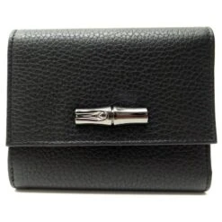 NEUF PORTEFEUILLE LONGCHAMP ROSEAU ESSENTIAL 30000968001 EN CUIR TAURILLON Noir