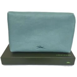 Longchamp Petite Pochette En Cuir Bleu