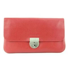 Longchamp Pochette à Rabat En Cuir Rouge 9lc113