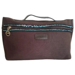 Longchamp Pochettes Marron Foncé Turquoise