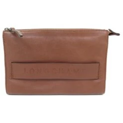 SAC A MAIN TROUSSE LONGCHAMP 3D L4846773504 EN CUIR LEATHER CASE POUCH Caramel