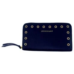 Portefeuille Longchamp Détails Oeillets Noir