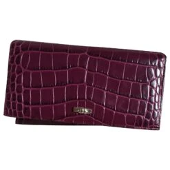 Roseau Longchamp COMPAGNON EN CUIR DE VEAU FRAPPÉ CROCO HORTENSIA