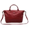 Longchamp Sac Cabas En Cuir Rouge Le Pliage -Style Mix Soldes sac cabas en cuir rouge le pliage longchamp