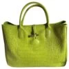 Longchamp SAC EN CUIR DE VEAU FRAPPÉ CROCO ANIS -Style Mix Soldes sac en cuir de veau frappe croco anis longchamp