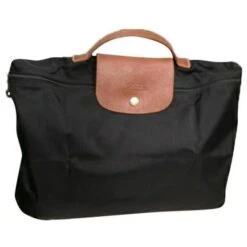 Sac Porte-documents Longchamp Pliage Noir Beige